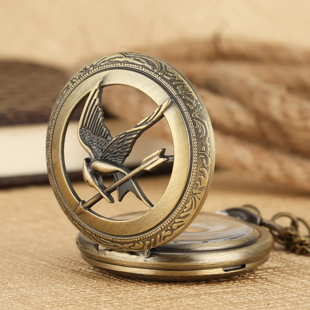 Orologio da tasca | Uccello di bronzo