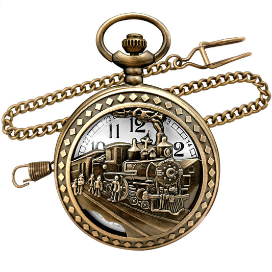 Orologio da tasca | Treno a vapore d'epoca